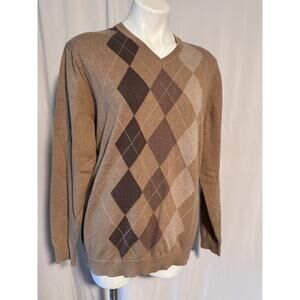 Claiborne Argyle Sweater - Unisex Medium